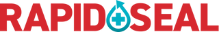 Rapid Seal logo with red text and blue droplet symbol