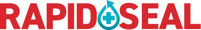 Rapid Seal logo with red text and blue droplet symbol